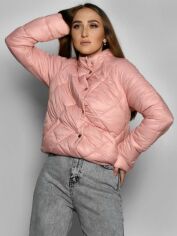 Акция на Куртка демісезонна коротка жіноча X-Woyz LS-8915-15 42 Рожева от Rozetka