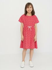 Акция на Дитяча літня сукня для дівчинки Minoti 10KDRESS 2 36243JNR 110-116 см Червона от Rozetka