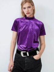 Акція на Блузка жіноча Zara XAZ239294LKON S Фіолетова від Rozetka