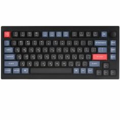 Акція на Клавиатура Keychron V1 84 Key QMK Gateron G PRO Blue Hot-Swap RGB Frosted Black  (V1A2_Keychron) від MOYO