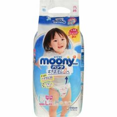 Акція на Подгузники-трусики Moony для девочек L 9-14 кг, 44 шт. від MOYO