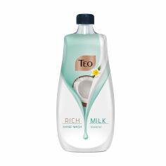 Акція на Рідке мило для рук Teo Rich Milk Coconut, 800 мл (запаска) від Eva