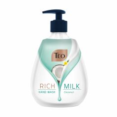 Акция на Рідке мило для рук Teo Rich Milk Coconut, 400 мл от Eva