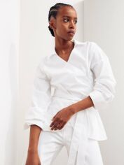 Акція на Блузка жіноча H&M 061048754 S Біла від Rozetka