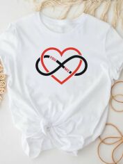 Акция на Футболка Love&Live Love Infinity LLP03025 XL Біла от Rozetka