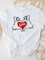 Акція на Футболка Love&Live MK love LLP03028 3XL Біла від Rozetka