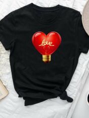 Акція на Футболка Love&Live Bulb love LLP03036 S Чорна від Rozetka