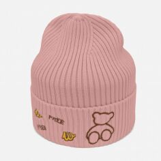 Акция на Дитяча демісезонна шапка-біні в'язана для дівчинки Anmerino LiL Bear 9044 48-50 Персик от Rozetka