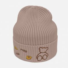 Акция на Дитяча демісезонна шапка-біні в'язана Anmerino LiL Bear 9044 48-50 Біж от Rozetka