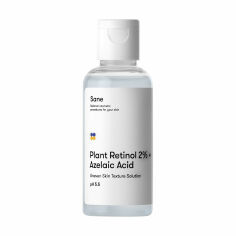 Акція на Тонік для обличчя Sane Plant Retinol 2% + Azelaic Acid з рослинним ретинолом, 50 мл від Eva