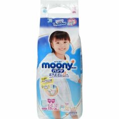 Акція на Подгузники-трусики Moony для девочек XXL 13-28 кг, 26 шт. від MOYO