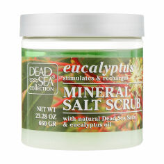 Акція на Скраб для тіла Dead Sea Collection Eucalyptus Mineral Salt Scrub з мінералами мертвого моря та олією евкаліпту, 660 г від Eva
