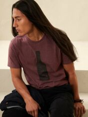 Акція на Футболка бавовняна довга чоловіча Banana Republic 473529408 XS Бордова від Rozetka