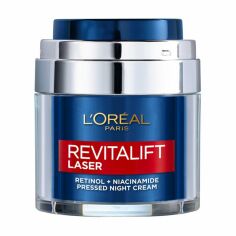 Акция на Нічний крем L'Oreal Paris Revitalift Lazer проти зморщок, для покращення тону шкіри обличчя, з ретинолом та нікотинамідом, 50 мл от Eva