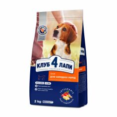 Акція на Сухий корм для собак середніх порід Club 4 Paws Premium, 2 кг від Eva