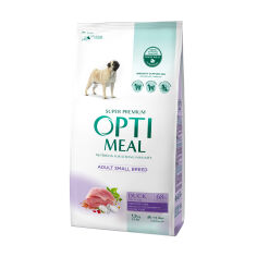Акция на Сухий корм для дорослих собак малих порід Optimeal з качкою, 1.5 кг от Eva