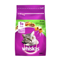 Акція на Сухий корм для кішок Whiskas з ягням, 300 г від Eva