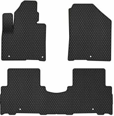 Акція на EVA килимки EVAtech в салон авто Kia Sorento Prime 7 seats 2014-2020 3 покоління SUV USA 3 шт Black від Rozetka