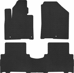 Акція на EVA килимки EVAtech в салон авто Kia Sorento Prime 7 seats 2014-2020 3 покоління SUV EU 3 шт Black від Rozetka