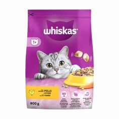 Акція на Сухий корм для дорослих кішок Whiskas Смачні подушечки з куркою, 800 г від Eva