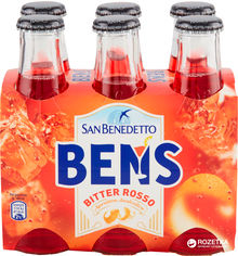 Акция на Упаковка аперитива безалкогольного San Benedetto Ben's Bitter Rosso 0.098 л х 24 бутылки (8001620302033) от Rozetka