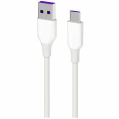 Акция на Кабель 2E USB-A - Type-C Glow 1m White (2E-CCAC-WH) от MOYO