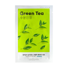 Акція на Тканинна маска для обличчя Missha Airy Fit Sheet Mask Green Tea з екстрактом зеленого чаю, 19 г від Eva