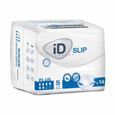 Акція на Підгузки для дорослих ID Slip Plus, розмір Small (50-90 см), 14 шт від Eva