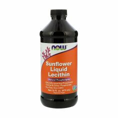 Акция на Дієтична добавка амінокислота NOW Foods Sunflower Liquid Lecithin Соняшниковий лецитин рідкий, 473 мл от Eva