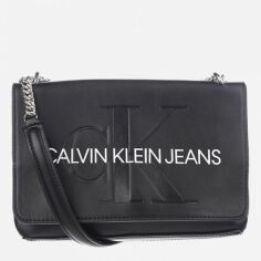 Акция на Сумка-крос-боді жіноча Calvin Klein Jeans Crossbody dh2533 Чорна от Rozetka