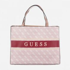 Акция на Сумка жіноча Guess Monique medium 9422 Пудрова от Rozetka