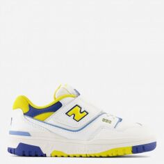 Акція на Дитячі шкіряні кросівки для хлопчика New Balance BB550 PHB550CG 28 Білі від Rozetka