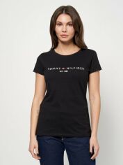 Акція на Футболка жіноча Tommy Hilfiger 11044.1 XS Чорна від Rozetka