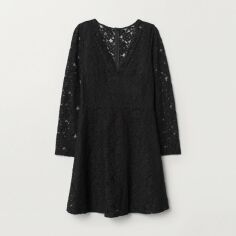 Акція на Плаття коротке осіннє жіноче H&M XAZ166583UIZH 42 Чорне від Rozetka