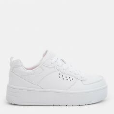 Акція на Підліткові кеди для дівчинки Skechers Court High 310197L WHT 35 Білі від Rozetka