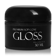 Акція на Топ для гель-лаку Gloss Premium Top Coat UV/LED Soak Off з липким шаром, 30 мл від Eva