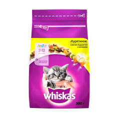 Акція на Сухий корм для кошенят Whiskas Junior з куркою, 300 г від Eva