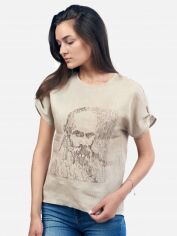 Акція на Блузка жіноча Edelvika 165-20/08 XL Бежева від Rozetka