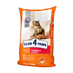 Акція на Сухий корм для кішок Club 4 Paws Premium з ефектом виведення шерсті з травної системи, 14 кг від Eva