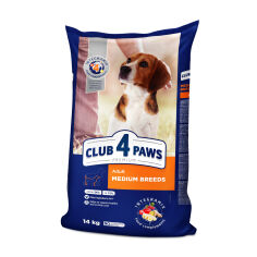 Акція на Сухий корм для собак середніх порід Club 4 Paws Premium, 14 кг від Eva