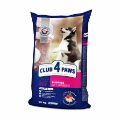 Акція на Сухий корм для цуценят всіх порід Club 4 Paws Premium з високим вмістом курки, 14 кг від Eva