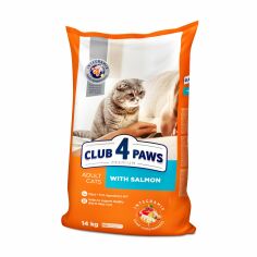 Акція на Сухий корм для кішок Club 4 Paws Premium з лососем, 14 кг від Eva