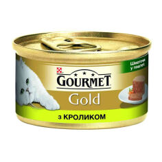 Акція на Вологий корм для кішок Purina Gourmet Gold з кроликом, 85 г від Eva