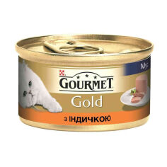 Акция на Вологий корм для кішок Gourmet Gold з індичкою, 85 г от Eva