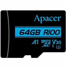 Акція на Карта памяти Apacer microSD 128GB C10 UHS-I R100MB/s + SD (AP128GMCSX10U7-R) від MOYO