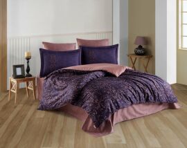 Акція на Комплект постільної білизни Hobby Exclusive Sateen Gris 200 х 220 см Фіолетовий від Rozetka