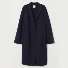 Акція на Пальто осіннє жіноче H&M XAZ165765UXPK 40 Темно-синє від Rozetka