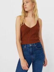 Акція на Топ жіночий Stradivarius XAZ283799AHIP M Коричневий від Rozetka