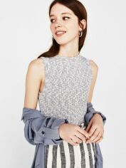 Акція на Топ жіночий Bershka XAZ354062VBXS M Білий з синім від Rozetka