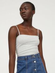 Акція на Топ жіночий H&M XAZ349577TUFV L Сірий меланж від Rozetka